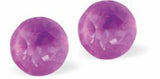 E670 - Austrian Crystal Chaton Studs - Orchid Ignite in 2 sizes