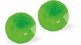 E6753 - Austrian Crystal Chaton Studs - Electric Green Ignite