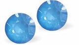 E6755 - Austrian Crystal Chaton Studs - Electric Blue Ignite