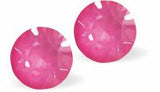 E6756 - Austrian Crystal Chaton Studs - Electric Pink Ignite