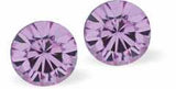 E7212 - Austrian Crystal Chaton Studs in warm Violet B/LAB, 7mm in size