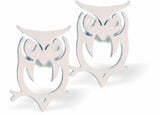 Artisan Owl Silver Coloured Titanium Steel Stud Earrings