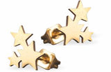 Artisan Stars Golden Coloured Titanium Steel Stud Earrings