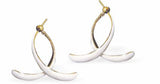 Artisan Wishbone Shaped Drop Earrings in White Stoving Varnish with Titanium Steel