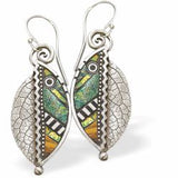 K707 - Boho Leaf Design Drop Earrings