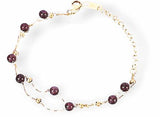 B12 - Bracelet, Burgundy Stone