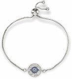 B14 - Adjustable Bracelet with Lucky Devil's Eye Charm