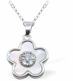 C046 - Silver Coloured Daisy Necklace