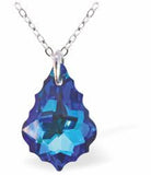 C057 - Austrian Crystal 16mm Baroque Necklace, Bermuda Blue in Colour