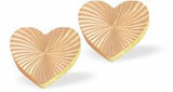 ER46 - Golden Titanium Steel Heart Stud Earrings