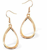 GP88 - Hollow Teardrop Drop Earrings  in Golden Titanium Steel