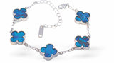 P315 - Paua Shell Four Leaf Clover bracelet