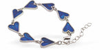 P316 - Paua Shell Embellished Multi-Heart Bracelet