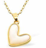 PF17 - Iridescent Love Heart Pendant, Golden Framed