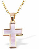 PF37 - Iridescent Cross Pendant, Golden Framed