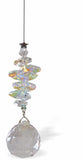 R610 - Austrian Crystal Suncatcher, Multi-faceted Crystals with Sphere AB