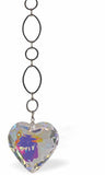 R618 - Austrian Crystal Suncatcher, Multi linked AB Heart Drop