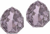 Austrian Crystal Majestic Fancy Stone Stud Earrings Colour: Amethyst Purple Triangular design Sterling Silver Earwires 8x7mm and 10x9mmin size Delivered in a soft, black, velveteen pouch